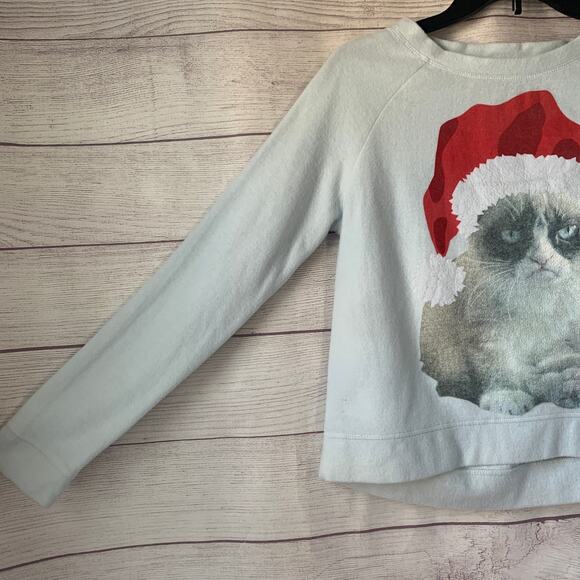 Sugar Rush Ugly Christmas Sweatshirt with Grumpy Cat in Santa Hat Size Small - Picture 11 of 14
